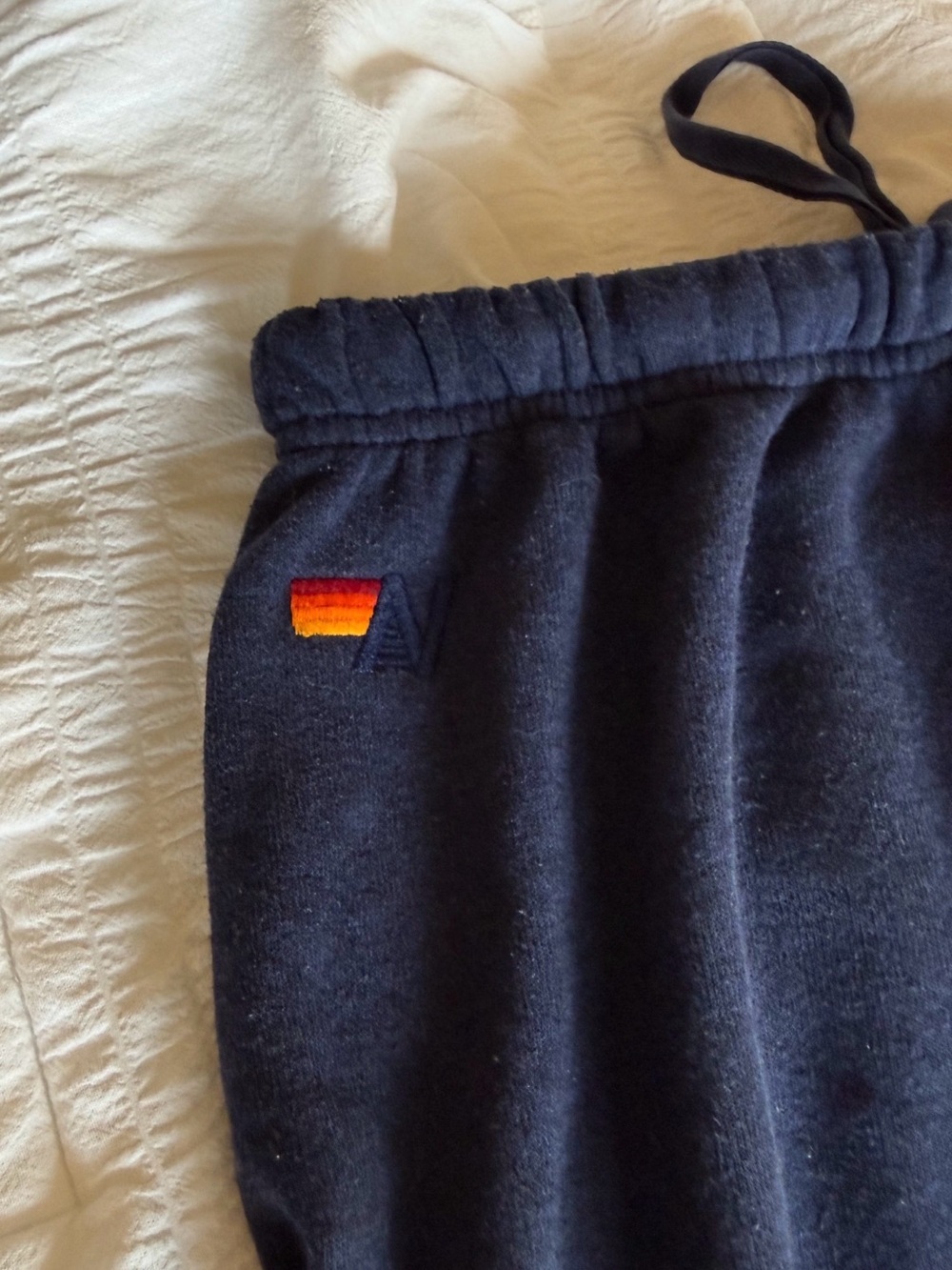 Aviator Nation Women’s Navy Track Joggers with Rainbow Side Stripes Size Medium - Picture 10 of 10